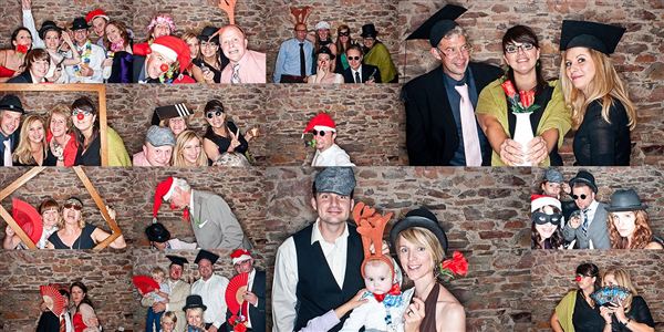 Fotobox-Fotos von einer Feier